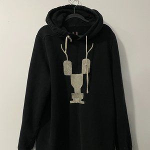 Rick Owens DRKSHDW black hooded sweatshirt